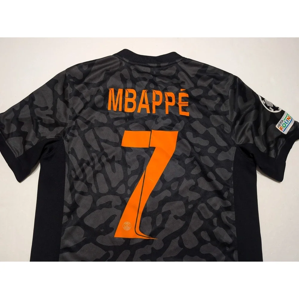 Jordan Paris Saint Germain Jersey Men M Black Mbappe 2023-24 3rd Kit PSG DX9823